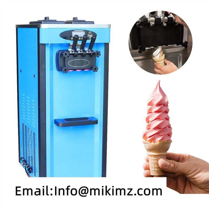 Máy làm kem mềm ba hương vị để bàn nhỏ bán chạy